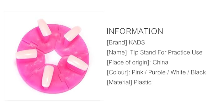 Removable False Nail Art Tips Practice Display Stand Tool with Nail Tips Nail Training Frame for Gel Nail Polish DIY Nail Training Tools(milky white)