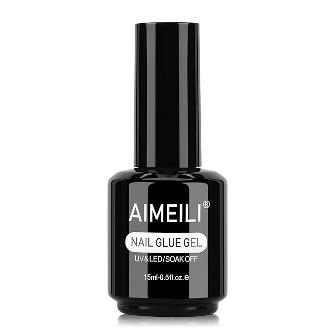 AIMEILI Hema Free 2 in 1 Nail Glue and Base Gel 15ML for Acrylic Nails, Cruelty Free, Vegan, Strong Nail Glue Gel for False Nails