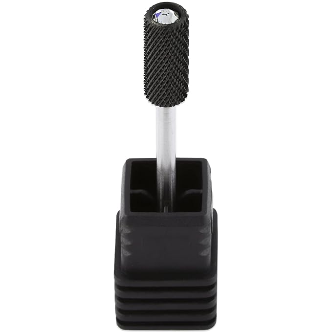 PANA Crystal Top Nail Drill Bits - 3/32'' Small Barrel Black Carbide Bits Medium - Suitable for Manicure Pedicure Cuticle Gel Polishing Beginners Bits