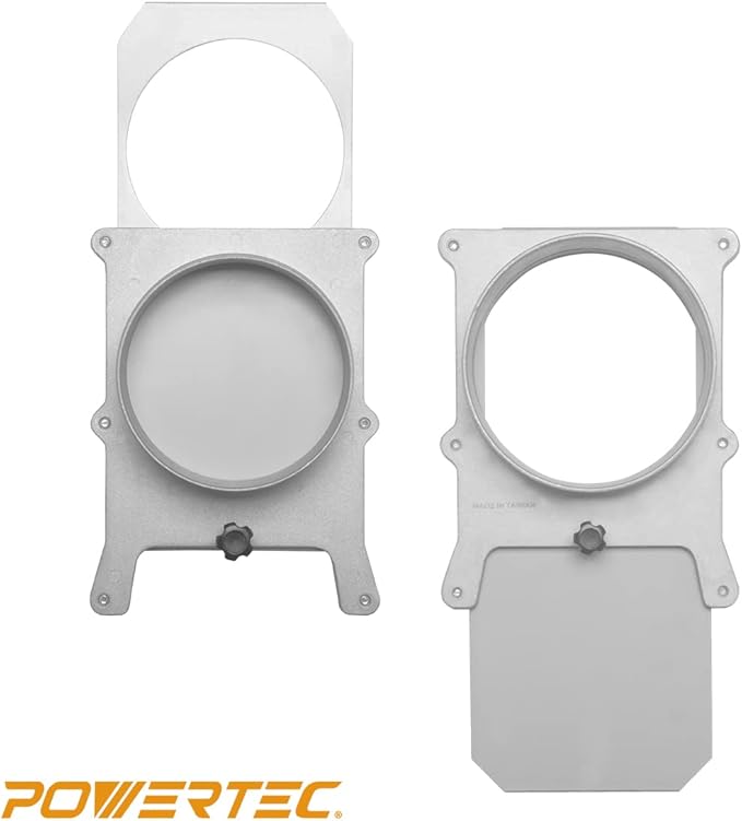 POWERTEC 70227-P2 6-Inch Aluminum Blast Gate for Dust Collector, Dust Collection Fittings, 2 PK
