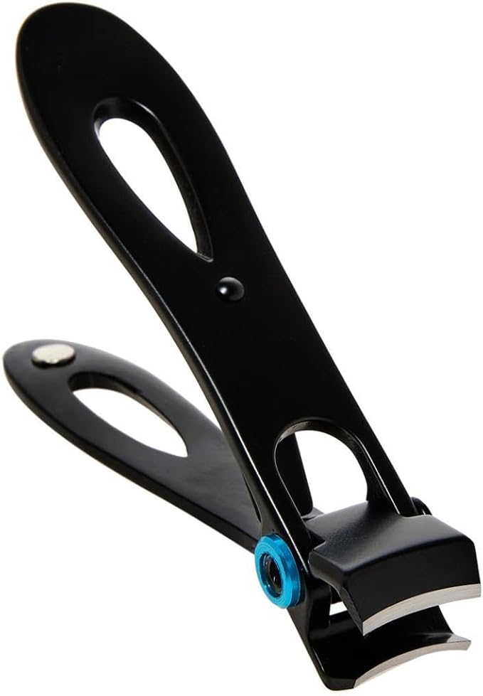 Spa-Rific 3pc Nano File and Ultra Wide Jaw Nail Clipper Set: Glass Nail Files with Large Nail Clipper and Metal Case Kit - Crystal Fingernail Manicure and Pedicure Tools - Yellow Indigo Ombre