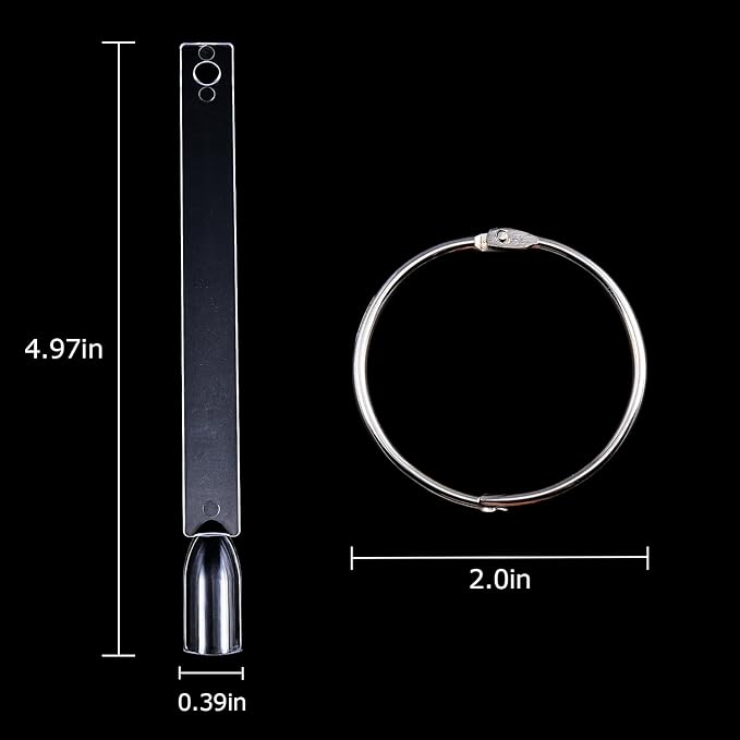 Blinginbox Clear square 150PCS Nail Swatches Sticks with Ring, False Nail Sample Sticks for Nail Art Polish Color Practice Fan-shaped Display,False Nail Sample Stick.