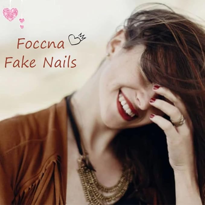 Foccna Square Ombre Press on Nails -Soft Gel Press on Nails Short Pink Fake Nails Square Bling Glossy False Nail Tips Artificial Nails for Women and Girls,24pcs