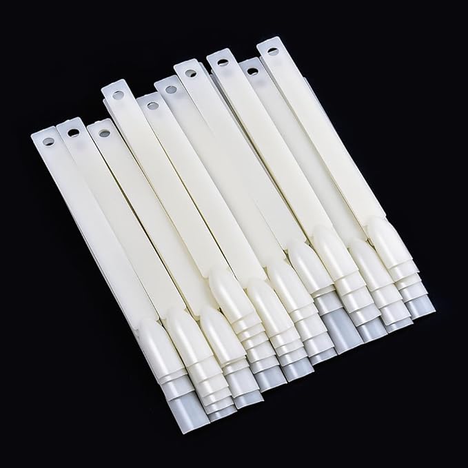 Blinginbox square Natural 150PCS Nail Swatches Sticks with Ring, False Nail Sample Sticks for Nail Art Polish Color Practice Fan-shaped Display,False Nail Sample Stick.