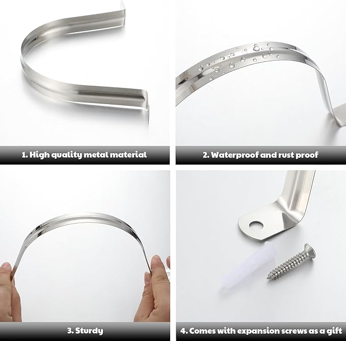 20 Pcs Hangers for 4" Dust Collection Hose and Pipe Stainless Steel Hose Hangers with Mounting Screws 4 Inch Dust Collection Fittings Collector Accessories