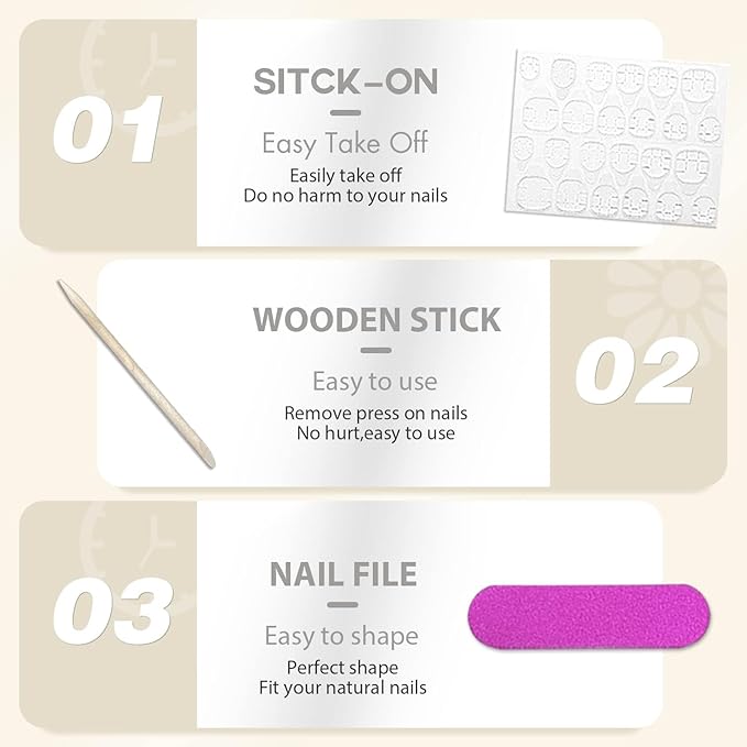 KQueenest Baby Pink Press on Nails Long Medium Square, Glossy Gel Medium Fake Nails Press ons, Natural Solid Color Full Cover Acrylic Nails for Women Daily Wear, 24 Pcs