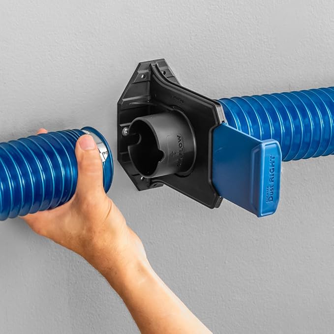 Dust Right (2.5" to 2.5") Ready-Mount Blast Gate – Durable Woodworking Dust Collector – Self-Cleaning Woodworking Vacuum Accessories - Blast Port for Clog-Inducing Debris