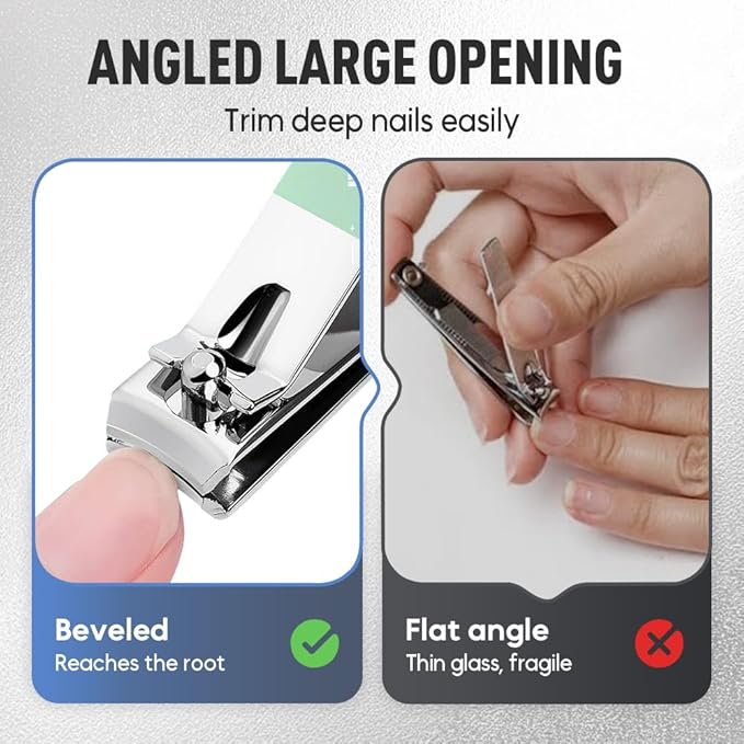 16-in-1 Nail Clipper Grooming Tools Kit, 2026 New Foldable Stainless Steel Nail Clipper Set with Luxurious Travel Leather Case for Thick Nails Men Women (Green)