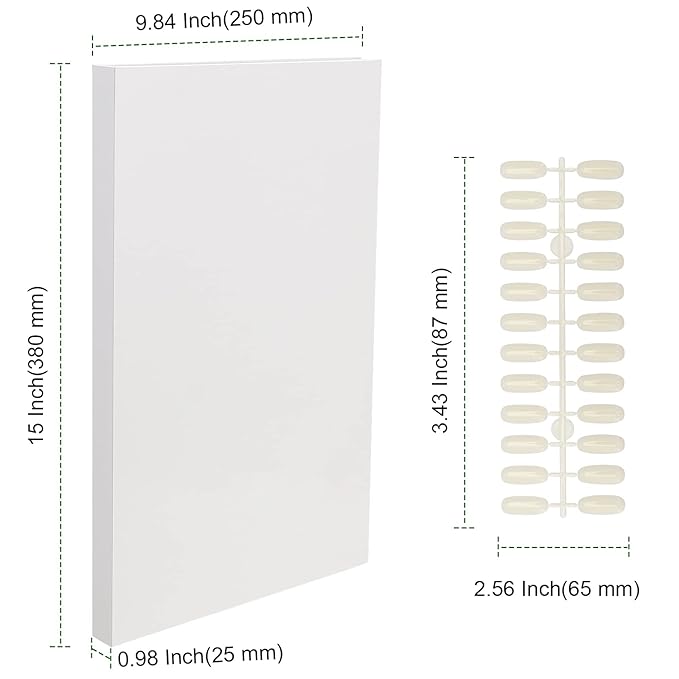 PINGEUI 2 Pack 308 Colors Nail Display Book, Nail Gel Polish Display Chart with 720 Nail Tips, Nail Color Sample Book Nail Gel Color Card Book, for Nail Salon