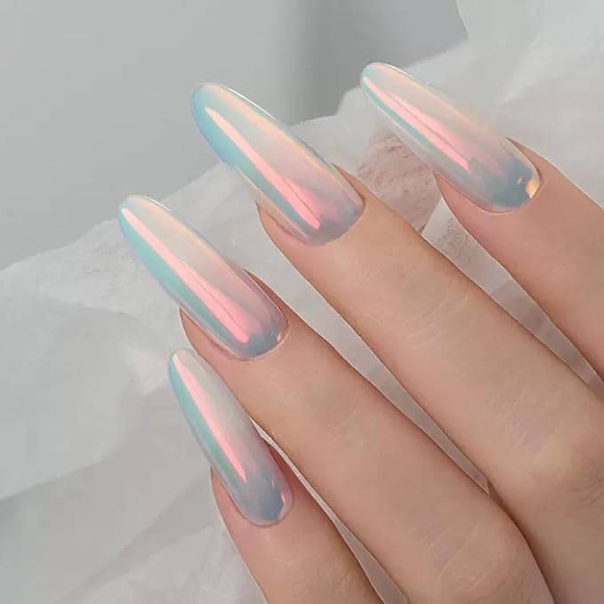 1 Box Mirror Nail Art Chrome Powder Holographic Metallic Gold Sliver Dust Sequins UV Gel Chrome Nail Powder Pigment Decoration