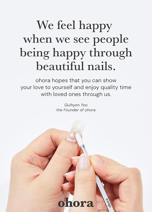 ohora Semi Cured Gel Nail Strips (N Merry-Merry) - Red/Green Works with Any UV/LED Lamps, Salon-Quality, Long Lasting, Easy to Apply & Remove - Includes 2 Prep Pads, Nail File & Wooden Stick