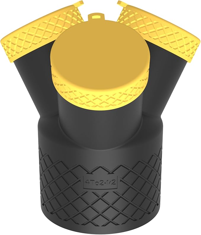 4" to 2-1/2" 3-Way dust collection hose Splitter Junction Fitting Universal Fit for Shop Vacs and Dust Collectors (3-way)