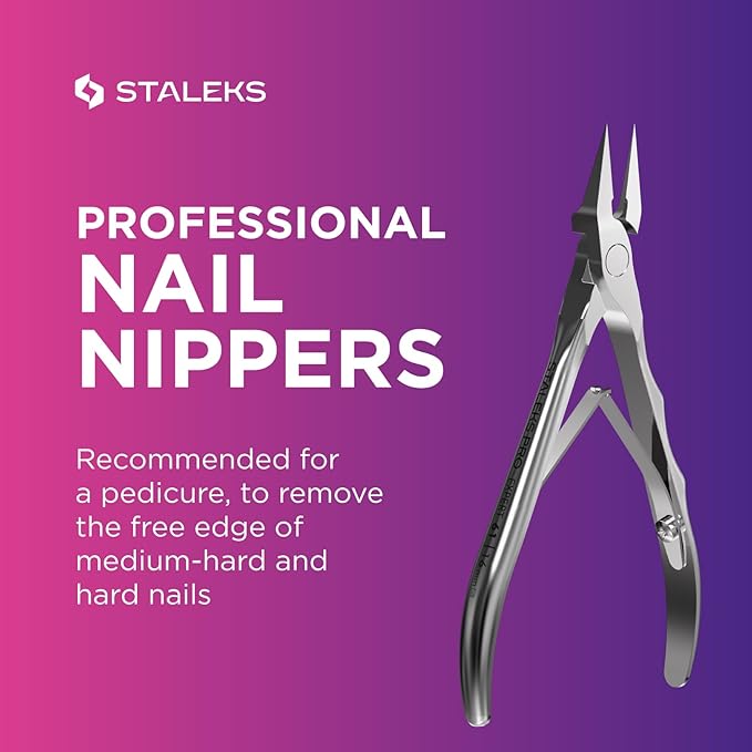Staleks Pro EXPERT 61 Ingrown Toenail Nippers – 16mm Blades – Narrow Tips with Safe Ends – Stainless Steel – Professional Pedicure Tool
