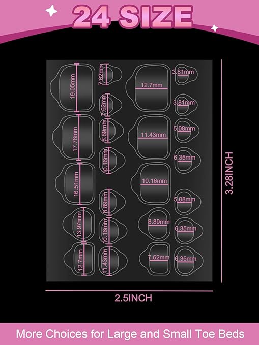 336PCS Nail Adhesive Tabs for Toe, EBANKU Waterproof Breathable Toenail Glue Stickers Ultra-Thin Press on Nail Sticky Tabs in 12 Sizes, 14 Sheets Double Sided Transparent Adhesive Tape for DIY