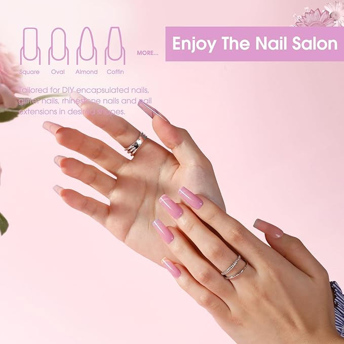 ROSALIND Purple Poly Extension Gel, 60ml/2 oz Purple Pink Fall Colors Poly Nail Gel Building Enhancement for Nail Thickening Decoration, Easy to DIY Use at Home Need UV Lamp