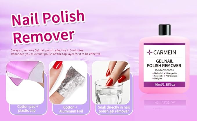 Nail Cleaner & Brush Cleaner & Gel Nail Polish Remover, 40ml/1.35fl.oz Must-Have Nail Care Trio (Nail Brush Cleaner setC)