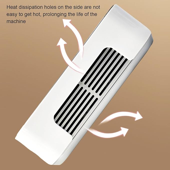 Nail Dust Collector, Professional 60W Vacuum Fan Vent Dust Collector Extractor, 4500RPM Brushless Motor Electric Dust Suction Machine for Home Nail Salon (US Plug)