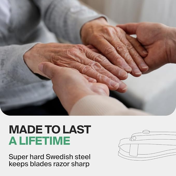 GERMANIKURE Nail Clippers Set in Gray Leather Case – Ethically Made in Solingen Germany, FINOX Stainless Steel Tools – Professional Quality Manicure & Pedicure Kit