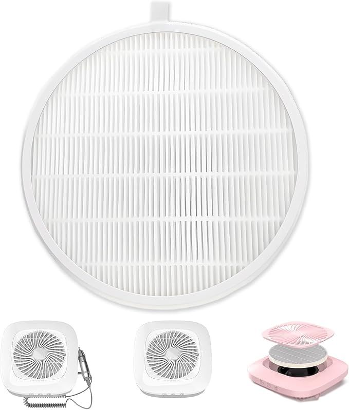 Nail Dust Collector Filter, Replacement Filters Compatible with MelodySusie Nail Dust Collectors Models SPro/XC320J Reusable Dust Filter for Nail Dust Vacuum Machine, Nail Salon, Home Use - 1 pack