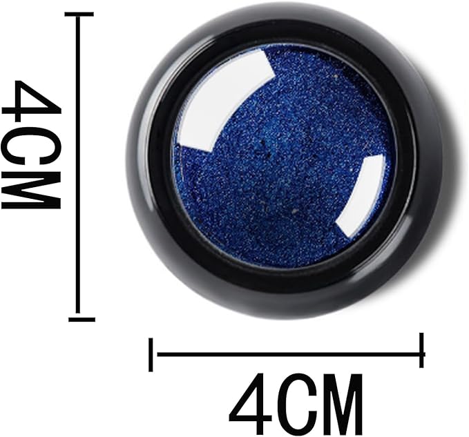 1 Box Mirror Nail Art Glitter Holographic Metallic Gold Sliver Dust Sequins UV Gel Nail Chrome Powder Pigment Decoration, Blue Chrome Nail Powder