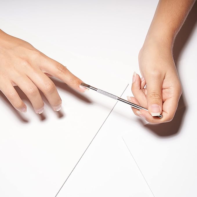 Tweezerman Glass Manicure Set Includes Nail Clipper, Cuticle Pusher, Glass Nail File, and Nail Buffer