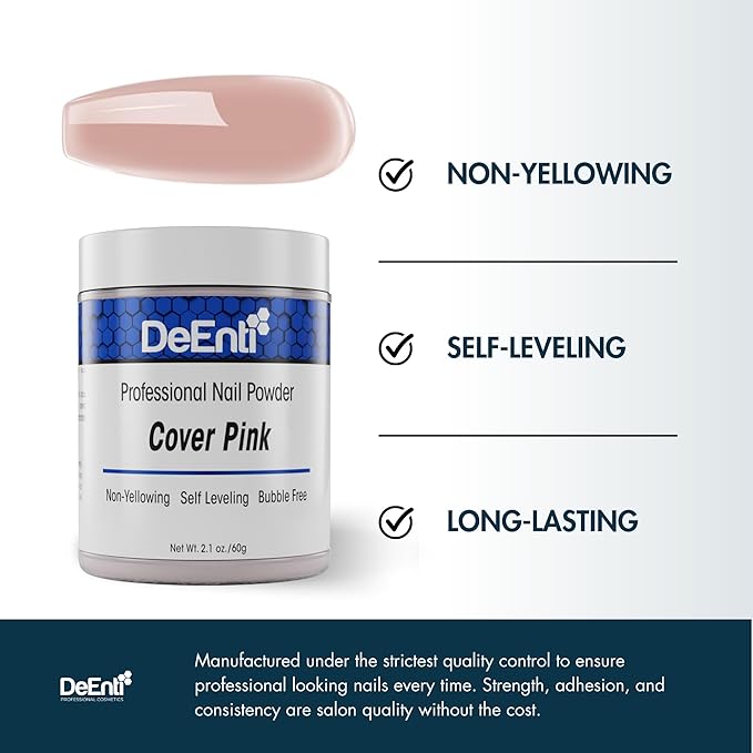 Acrylic Nail Powder - 2oz Cover Pink|Professional Grade, Bubble-Free Acrylic Powder for Nails | Long-Lasting, Chip-Resistant Nail Acrylic Powder for Carving, Extensions & Fake Nails