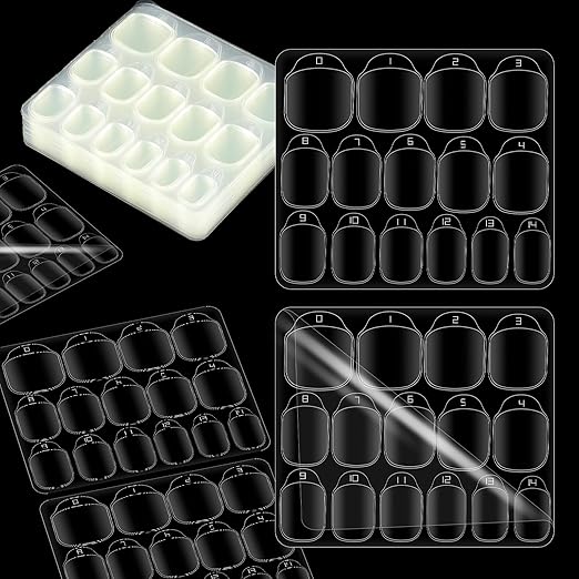 900 Pcs Nail Adhesive Tabs for Press On, Sticky Tabs for Nails, Double Sided Transparent Jelly Glue Sticky Fingernail Sticker for Manicure Home Friends Gift