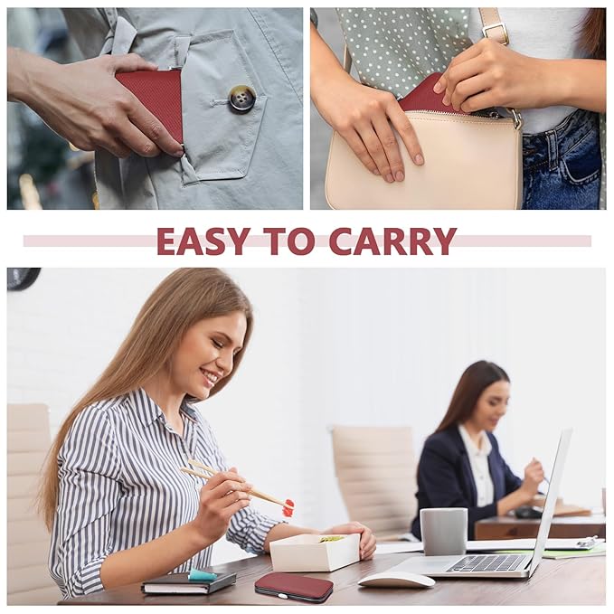 Geosar 50 Set 8 in 1 Travel Manicure Kit Bulk Professional Nail Clippers Pedicure Nail Care Tools Grooming Stainless Steel Set with Portable Travel Case, Gift for Christmas Men Women(Red)