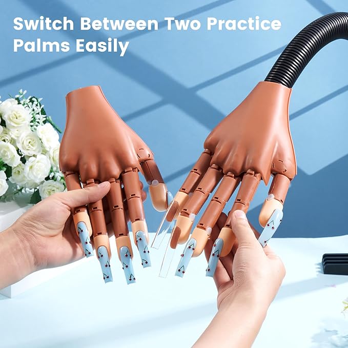 (1 Palm Only, Only Fit for Wilfniee Magnetic Nail Hand) Wilfniee Practice Hand Palm for Acrylic Nails: Magnetic Nail Practice Hand Palm Flexible Fake Hand For Nail Practice