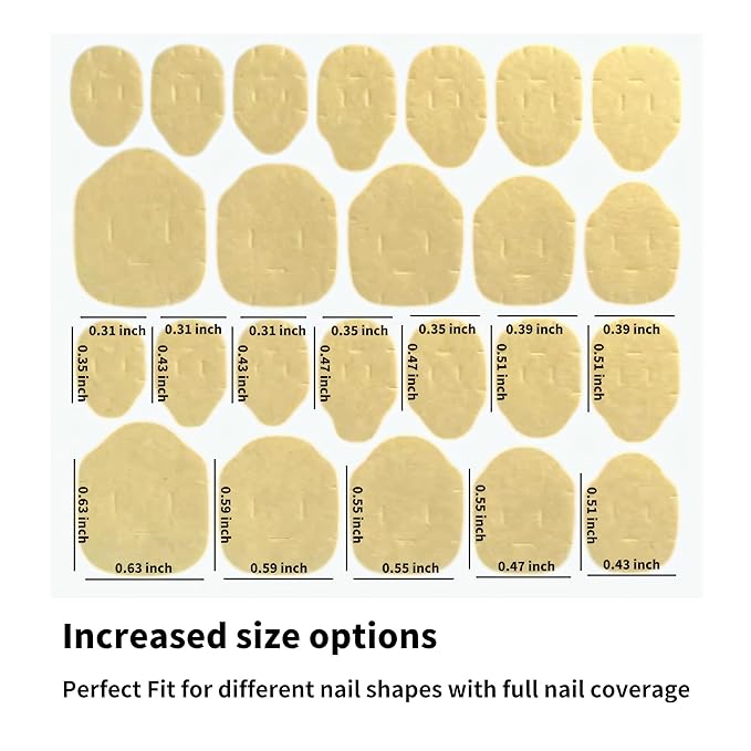 Ultra-Slim Nail Adhesive Tabs – Jelly Double Sided Waterproof Gel Sticker Pads with Tool Set, Seamless & Strong Hold for Press On Nails, Fake Tips & Manicures, 24 Sizes Extra-Strong Kraft(15)