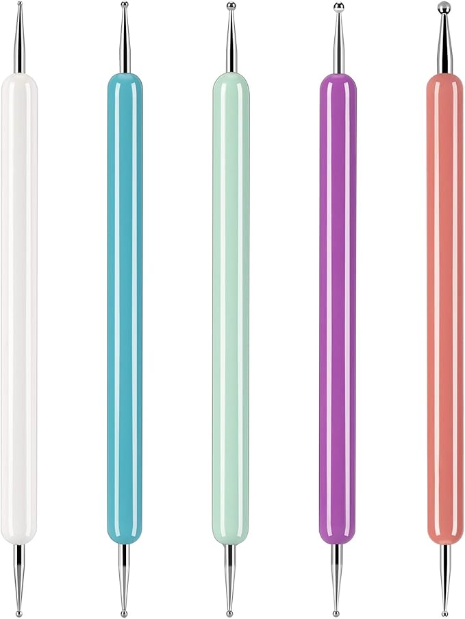 5 Pcs Pattern Tracing Stylus, Ball Embossing Stylus for Transfer Paper, Tracing Tools for Drawing, Embossing Tools for Paper, Art Dotting Tools for Nail Art, Ball Tip Clay Tools Sculpting Stylus