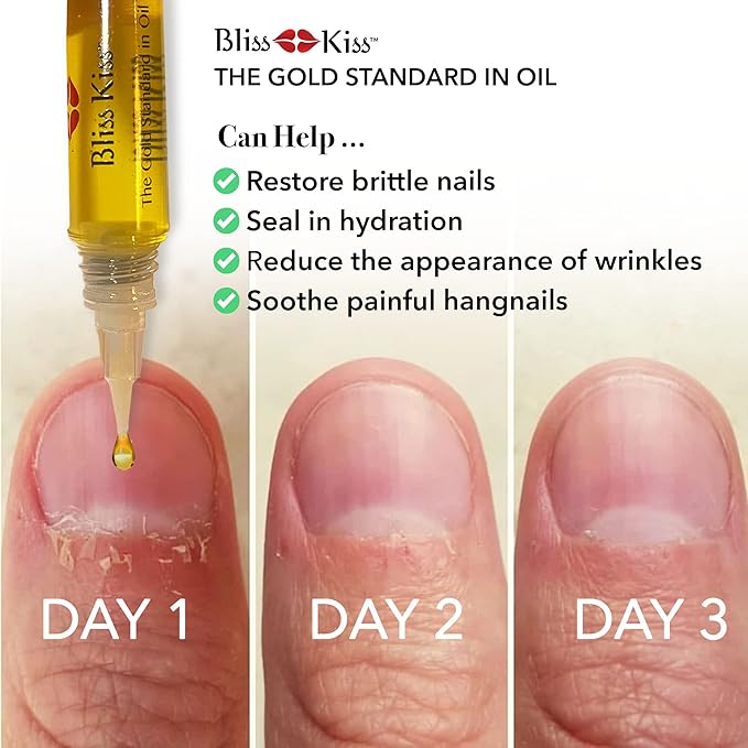 Bliss Kiss Refillable Cuticle Nail Oil Pen with Brush and Simply Pure Cuticle Oil for Nails 15 ml Bottle Bundle - Fragrance Free