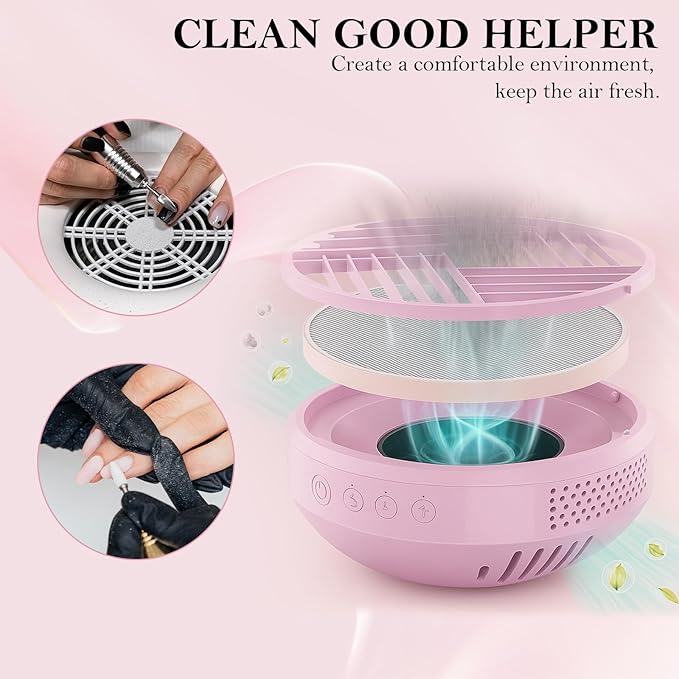 4 Pack Dust Collector Filter Replacement Compatible with Melody Susie, White Nail Dust Collectors Filter for Home and Nail Salons, Reusable Dusts Collectors Match with Dusts Collector Nails Tech Tool