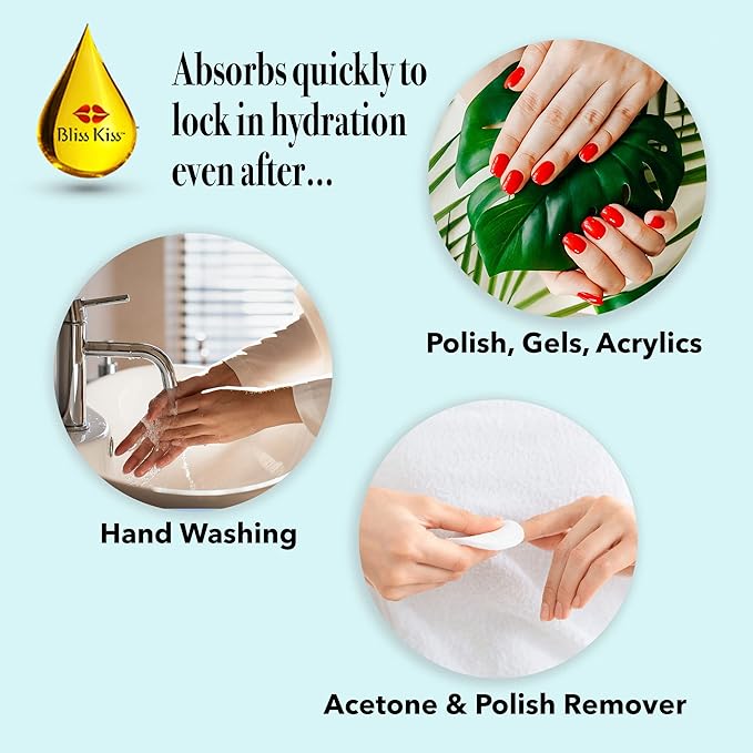 Bliss Kiss Simply Pure Dropper with Refillable Cuticle Squeeze Pen 3-Pack Kit (Fragrance Free, 3-Pens)