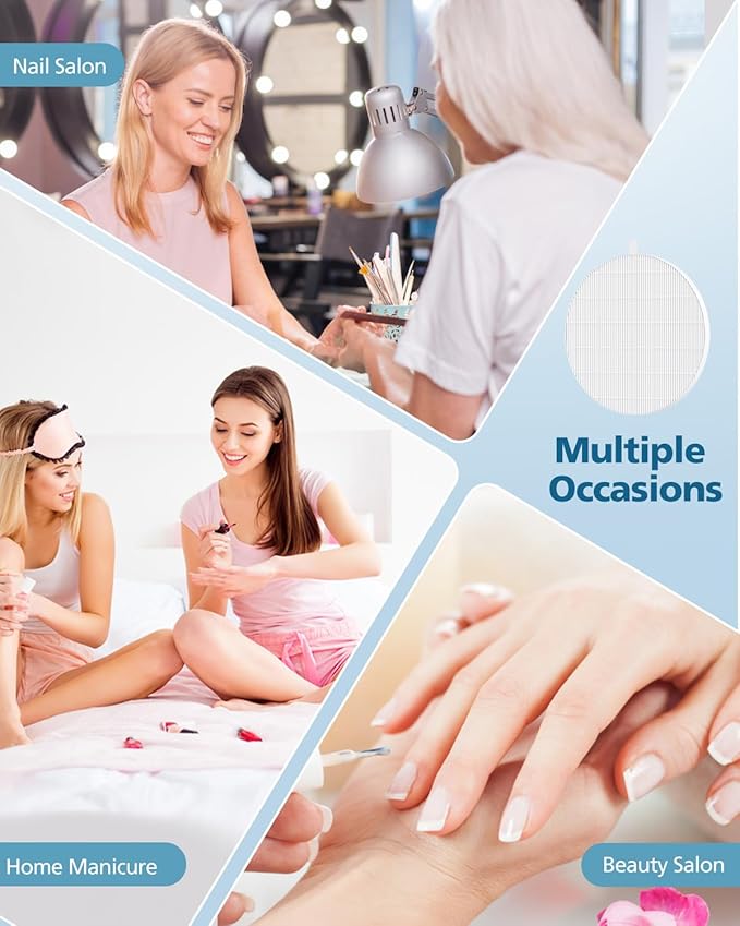 4 Pack HPro Nail Dust Collector Replacement Filters, Compatible with MelodySusie Nail Dust Collectors Models HPro/SProR, Filters 99% of Nail Dust, Reusable & Easy to Clean, White