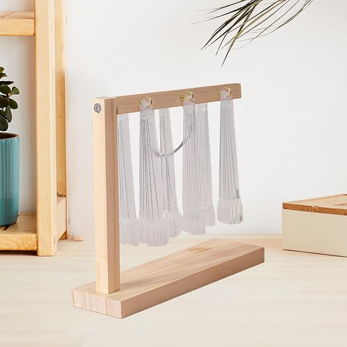Nail Swatch Sticks Display Stand Organizer Rack Nail Color Sticks Holder Storage for False Nails Sample Tips Salon Table Shop, L 20x6x17.5cm