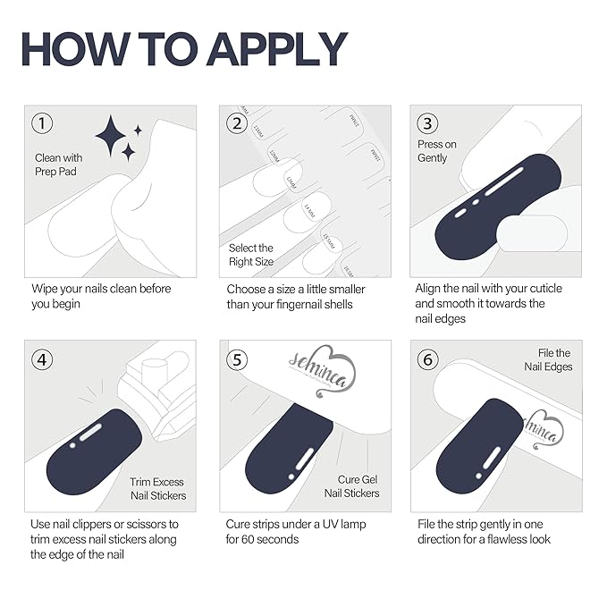 Semi Cured Gel Nail Strips-Salon Quality Semi-Cured Gel Press On Nails Stickers Works with Any UV/LED Lamps Quick DIY Nail Art Manicure Kits for Women at Home(Washing Jean)