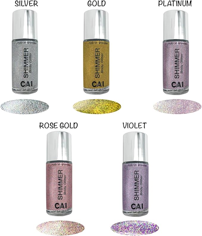 Hair Glitter Gel; Body Glitter & Face Glitter for Women/Kids (1 Pk Stardust Silver) Iridescent Holograph Roll-on 1 oz | Cosmetic-Grade Makeup, Apply Without Glue, Easy to Take Off & Keep Skin Clean