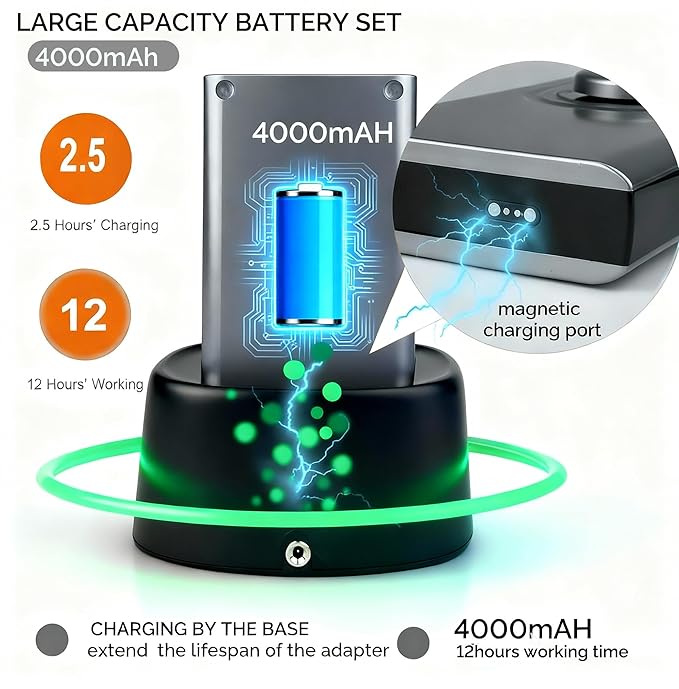 ‌Lumcrissy Professional Nail Drill ,Electric Nail File Machine Nails Drill Kit ,Rechargeable Drill Bit Nail File Buffer Tools for Salon Manicure Pedicure