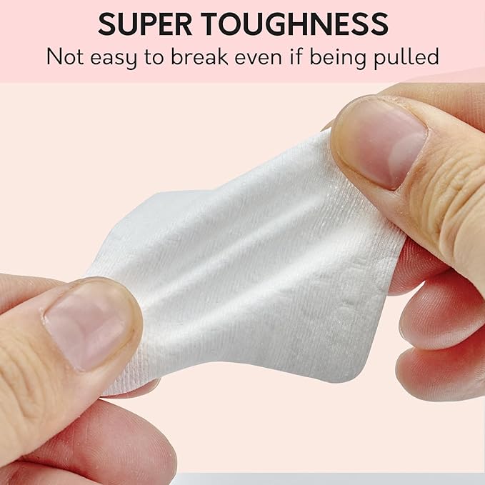 2000PCS Lint Free Nail Wipes- Wavy Pattern Nail Polish Remover Pads- Lint Free Wipes for Nail Polish, Eyelash Extensions, Nail Art- Prep Wipes for Manicure and Pedicure