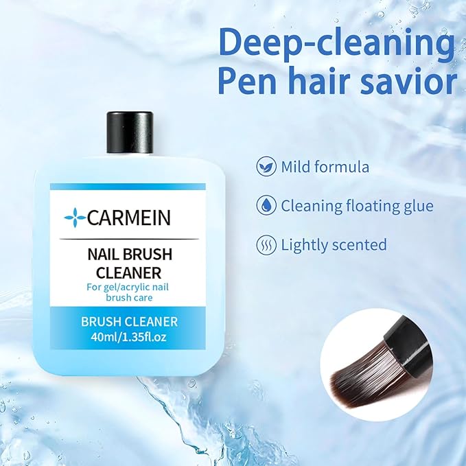 Nail Brush Cleaner - Special for Gel/Nail Art Brushes Cleaning solution & Makeup Brush Care, Must-Have for Renewal, 80ml/2.7fl.oz Nail Brush Cleaner