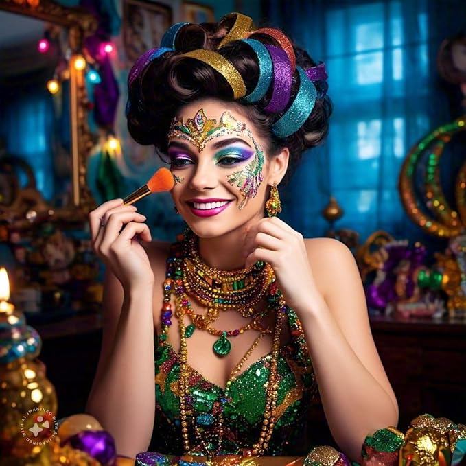 Face Body Glitter, Hair Glitter Sparkles Chunky Face Glitter Gel for Girls Makeup Singer Concerts Mermaid Festival Sequins Face Paint