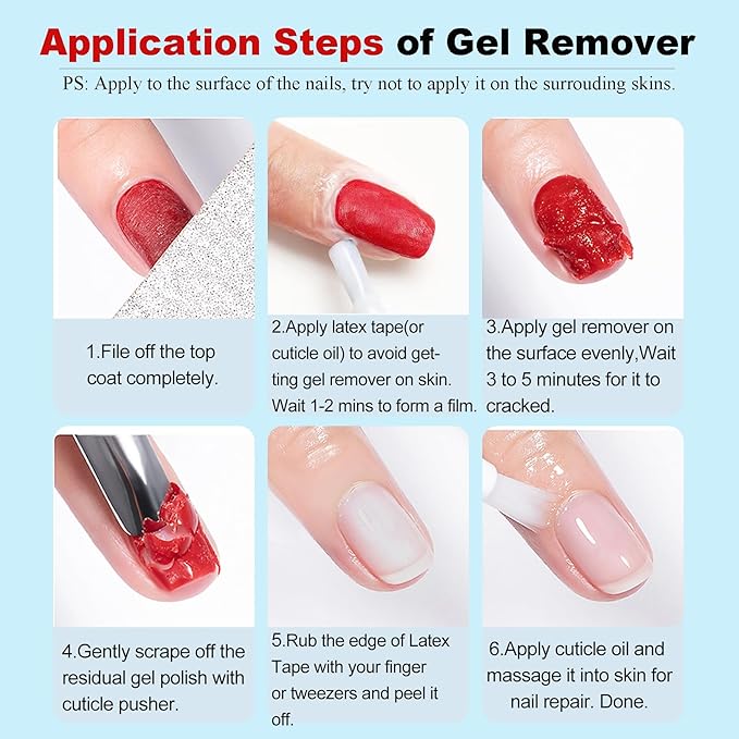 LOUINSTIC Gel Nail Remover & Cuticle Oil Kit – 30 ml Remover & Nourishing Oil, Gently Removes Gel Polish in 2–5 Minutes, Low Odor, No Soak or Foil Needed, Nourishes Natural Nails for At-Home DIY Care