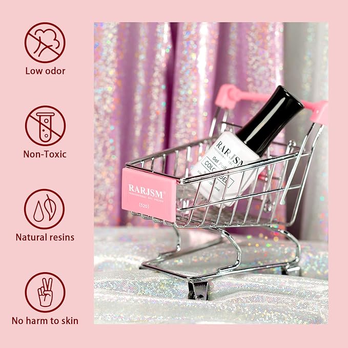 RARJSM Gel Nail Polish Sparkly Red Chunky Shimmer Iridescent Glitter Gel Polish 15ml Holographic Rainbow Effect L e d U V Curing Required Soak off High Pigments for Nail Art Christmas Manicure