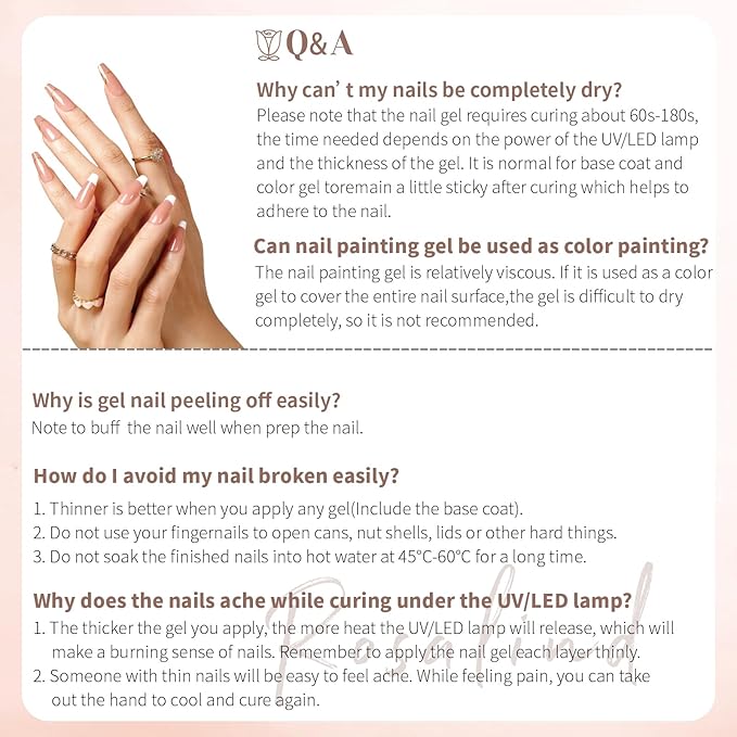 ROSALIND Gel Liner Nail Polish, 4 Colors 0.34oz/10ml Liner Gel Polish (Gold, Silver, White and Black) for Swirl French Nail Art Design Soak Off Need UV Curing Home DIY Painting Set