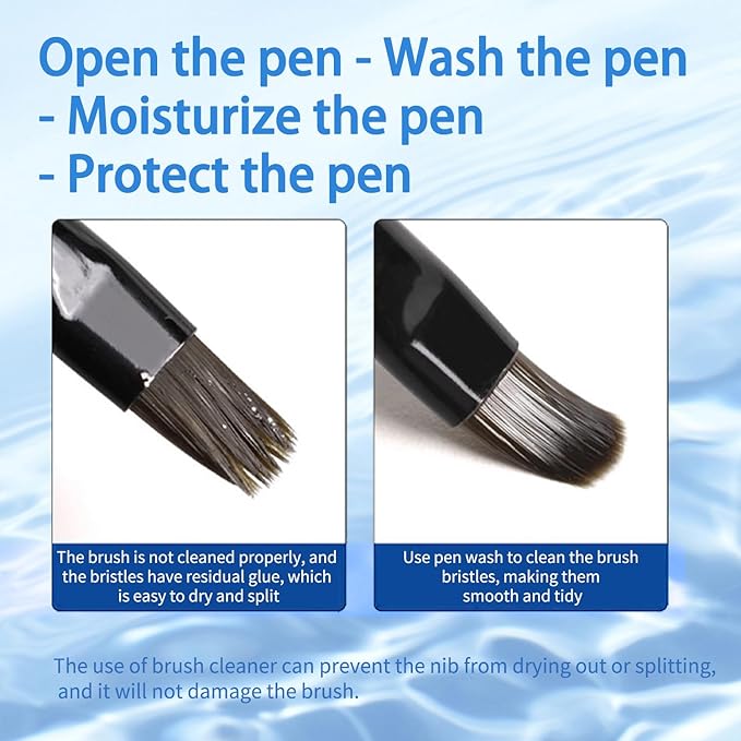 Nail Brush Cleaner - Special for Gel/Nail Art Brushes & Makeup Brush Care, Must-Have for Renewal, 40ml/1.35fl.oz