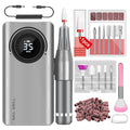 SAVILAND 35000RPM Electric Nail Drill Machine: Rechargeable Electric Nail File with 12 Nail Bits for Acrylic Nails Professional Nail Care Tools Manicure Pedicure Home Salon Use