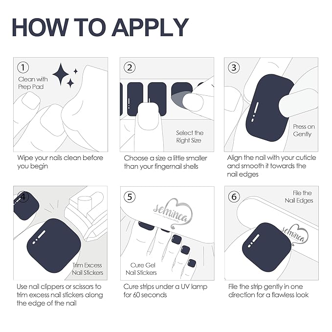 SEMINCA Semi Cured Gel Toe Nail Strips-Toe Nail Wraps for Short Nails Waterproof & Shower Proof, Pool Party Ready Pedicure(Poinsettia.Pedicure)