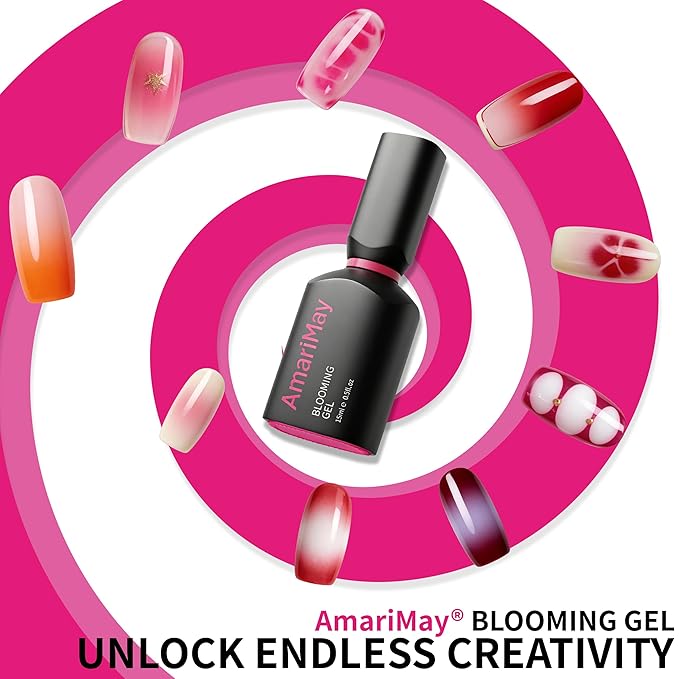 Nail Blooming Gel, 15ml Clear Blooming Gel Polish, Spreading Effects Soak Off UV Light Cure for Nail Art DIY