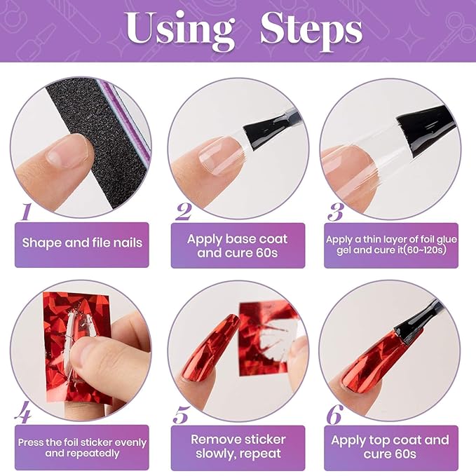 Beetles 15ml Nail Foil Glue, Foil Transfer Gel for Nails Stickers Transfer Nail Art Gel Nail Polish Soak Off LED Lamp Required Manicure DIY at Home Nail Gifts for Women